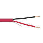 2C/18 AWG Solid FPLP Fire Alarm Cable, Red, 1000ft