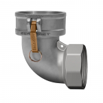 Elbow Cam and Groove Coupling, 4" Size Aluminum