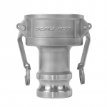 2 x 1" Cam and Groove Coupling, Stainless Steel