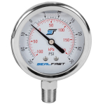 Gauge, 4" Face x 1/2" All Stainless Case