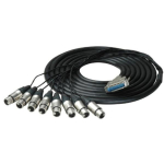 Audio Cable 25-Pin D-Sub Male to 8 XLR Female 15ft