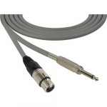Audio Cable XLR F - 1/4 TS Plug 75 Foot Gray