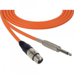 Audio Cable XLR F - 1/4 TS Plug 75 Foot Orange