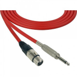 Audio Cable XLR F - 1/4 TS Plug 75 Foot Red