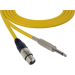 Audio Cable XLR F - 1/4 TS Plug 75 Foot Yellow
