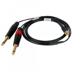 Audio Y-Cable, 1/4 TS Mono Male, 10'