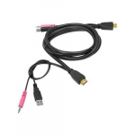 USB, HDM,I KVM Cable with Audio And Mic, 1.8m
