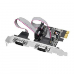 2-Port, DB9, RS-232 PCIe, Controller Card