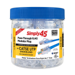 Cat5e Blue Tint Pass-Through RJ45 Modular Plug