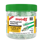 Cat6 Green Tint Pass-Through RJ45 Modular Plug