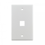 Standard 1 Port White Keystone Wall Plate