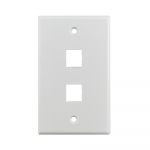 Standard 2 Port White Keystone Wall Plate