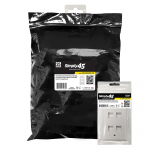 Standard 4 Port White Keystone Wall Plate Pack