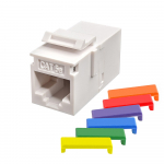 Cat5E UTP White Keystone Feed-Thru Coupler