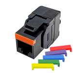 Cat5e UTP 180 Degrees Black Keystone Jack