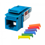Cat6 UTP 90 Degrees Blue Keystone Jack