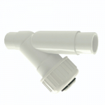 WSV Series, 1/2" PVDF/FPM Wye Strainer, Spigot
