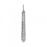Scalpel Handle #3 with Metric Rule, 5" Overall Length