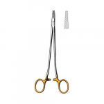 Sarot Needle Holder 10-1/2", Serrated Tungsten Carbide