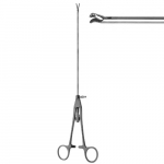TC Needle Holder Mini, Curved Left, Axial Ring Handle