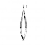 Troutman Needle Holder 4", Curved, without Lock