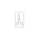Econo Sterile Littauer Stitch Scissors, 5-1/2"