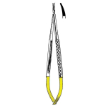 Toledo Micro Needle Holder, 5-1/2", Catch, Curved