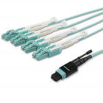 16.4 ft MTP(F)/PC to 4x LC/PC Fiber Optic Cable