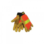 Mechanics Gloves with Elastic/Hook and Loop Cuff, XL
