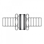 Brass GHT Hose Barb Assembly, 1"