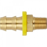 Brass Barb to Pipe Adapter, 1" x 1"