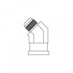 Adapter, 20 Male JIC to 24 Flange Elbow