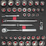 SAE and Metric 12-Point Socket Set in EVA Tray