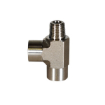 3 Way NPT Stainless Steel Tee, 1/2"