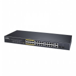 24xFE PoE + 2xGbE Combo Unmanaged Switch