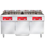 Electric Floor Fryer, 150 lb, Com Controls, Filtration