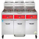 Natural Gas Floor Fryer, 150 lb, Digital Controls