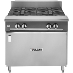 V Series Natural Gas 4 Burner 36" Range, Base