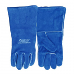 Gloves Shoulder Leather Wing Thumb Blue L