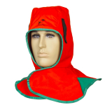 Orange Flame Retardant Hood Full Neck Flap 9oz