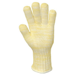 Kevlar/Nomex Seamless Glove, Small, Yellow/White