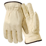 Economy Fleece Lined Grain Cowhide Glove, Large