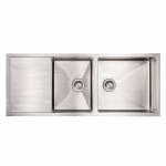 Brushed SS Commercial Double Bowl Sink