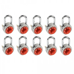 Red Dial Key Controlled Combination Padlock